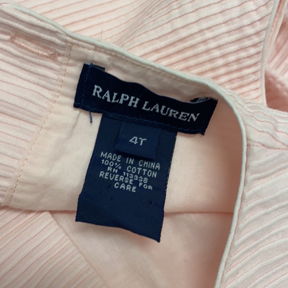 Ralph Lauren lined, cotton pink dressy dress. - Picture 2 of 5